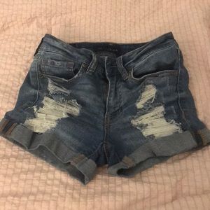 Aeropostale ripped jean shorts